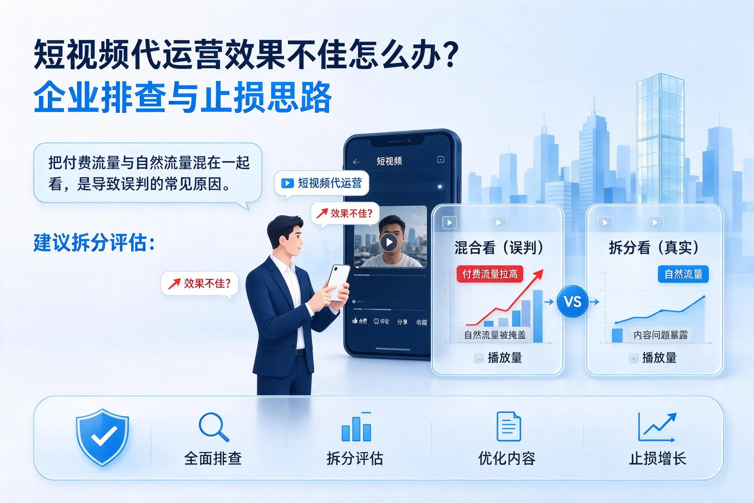 短视频代运营效果不佳怎么办？红河企业排查与止损思路