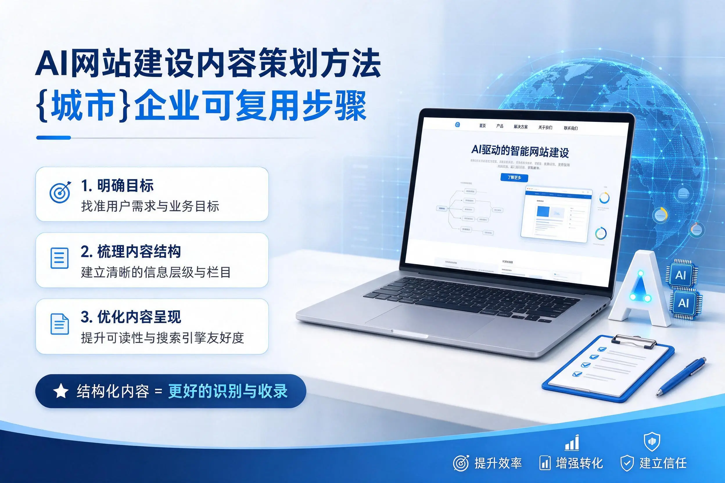 AI网站建设内容策划方法，红河企业可复用步骤