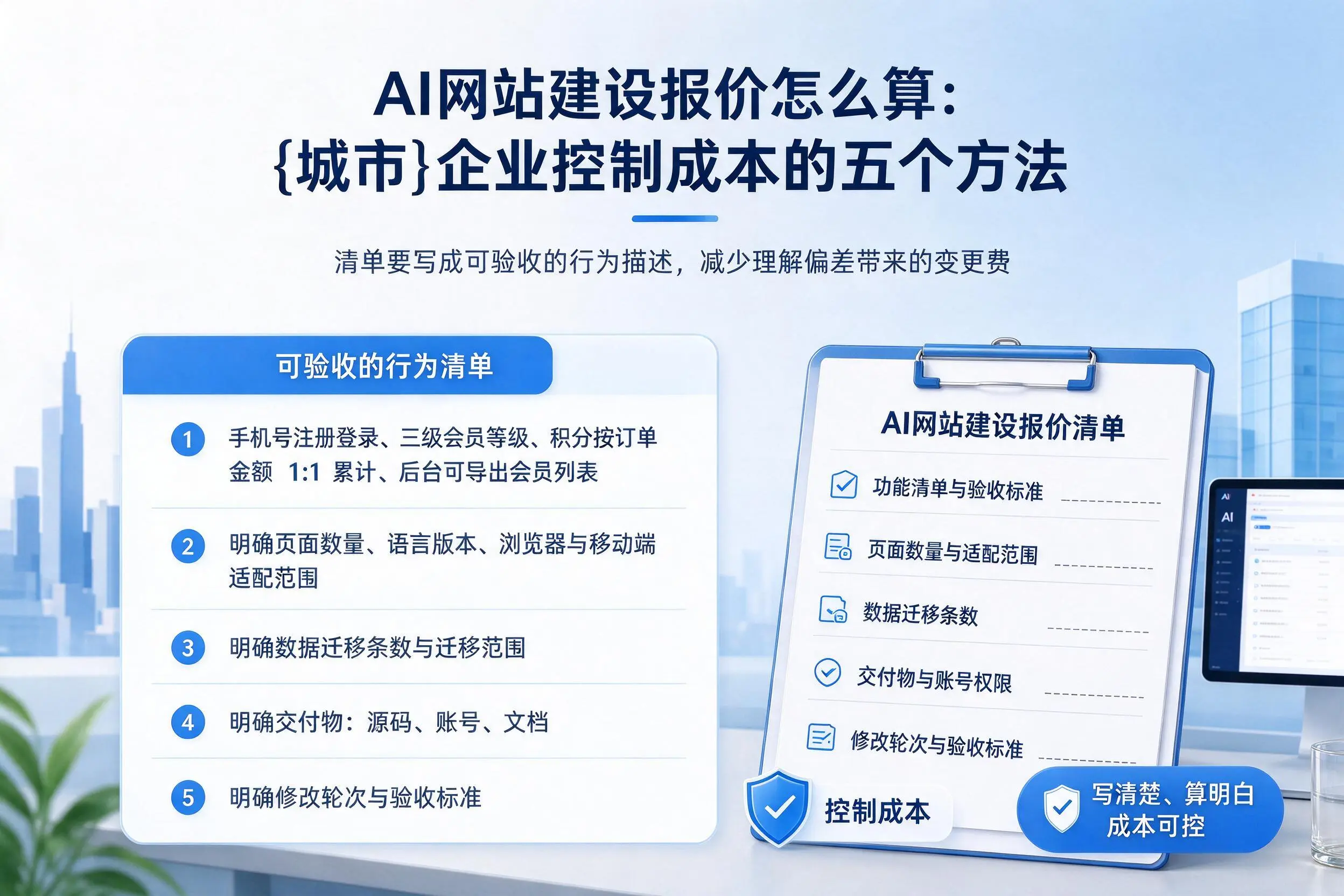 AI网站建设报价怎么算:红河企业控制成本的五个方法