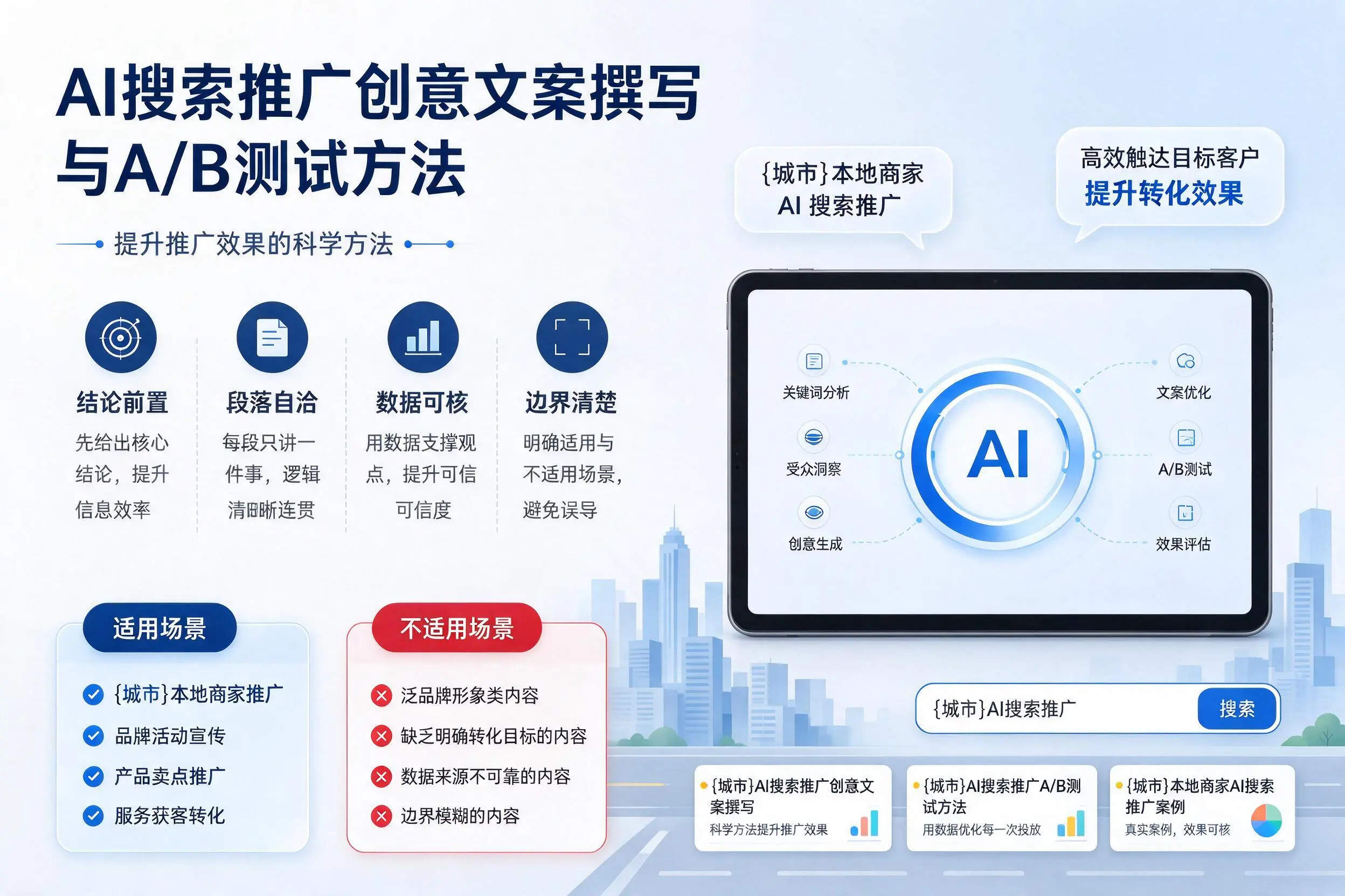 红河AI搜索推广创意文案撰写与A/B测试方法